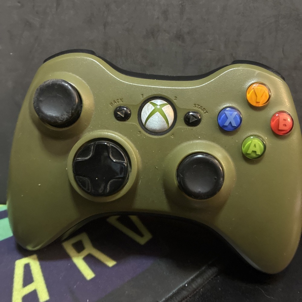 Microsoft Limited Xbox 360 OEM Wireless Controller Halo 3 Olive Green Edition C3
